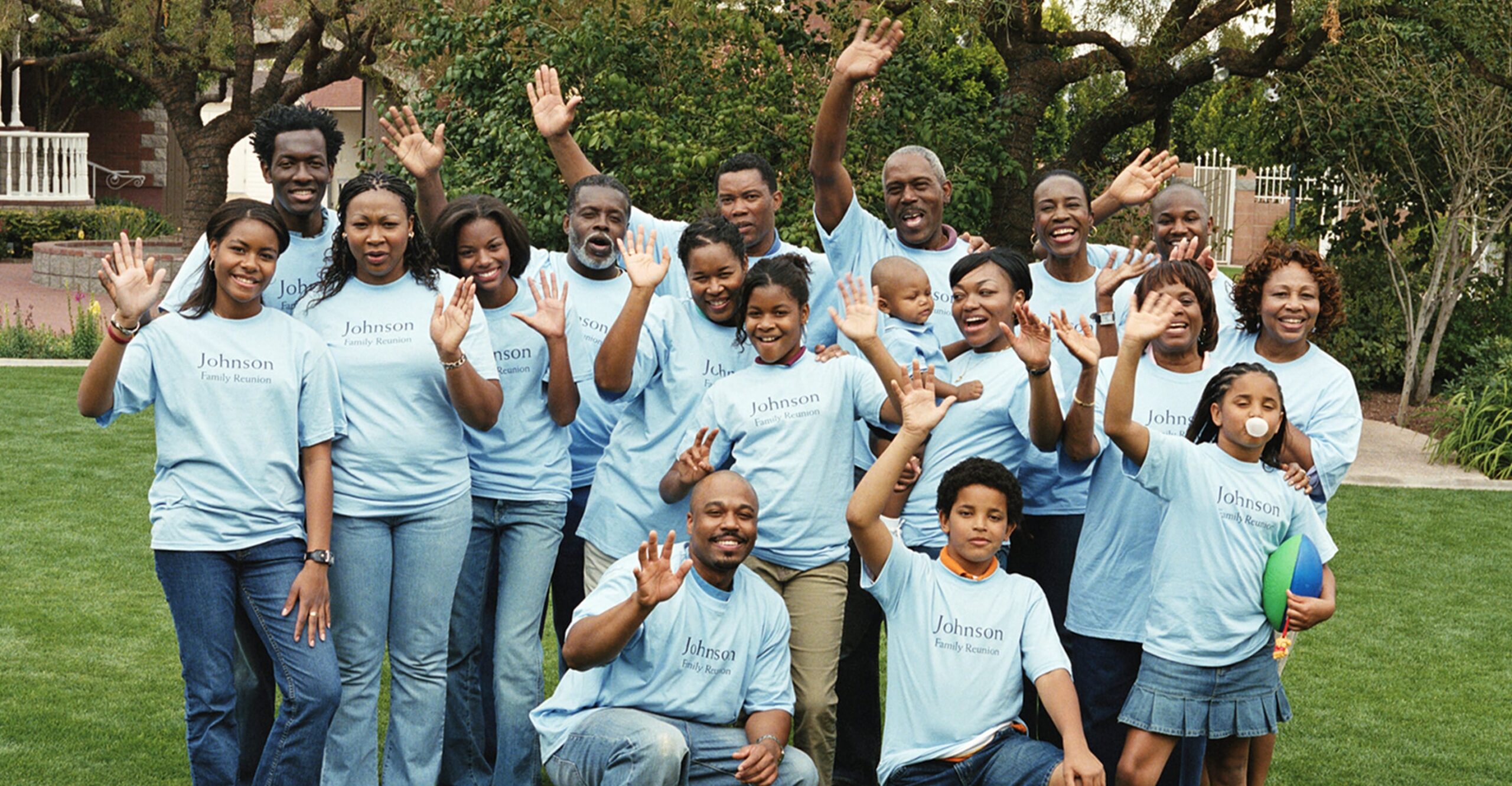 Members of the Johnson family celebrating.